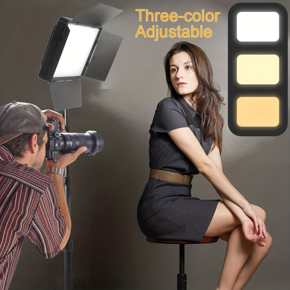 LED Fill Light Kit Studio Photography Lighting Set 10-Inch Square Dimmable 3 Color Modes for an Everyday Personal Care Routine