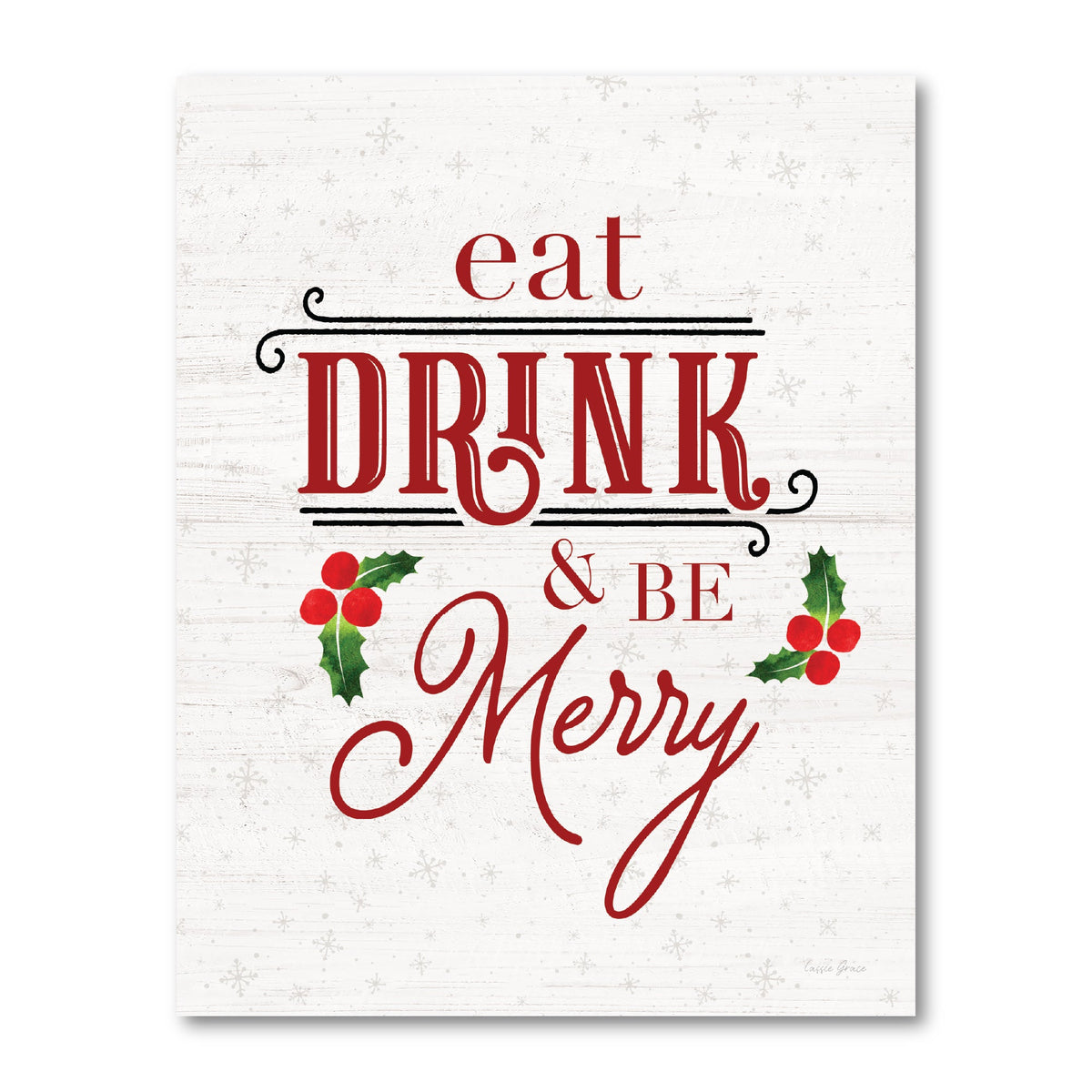 Eat, Drink and Be Merry Gallery-Wrapped Canvas Wall Art