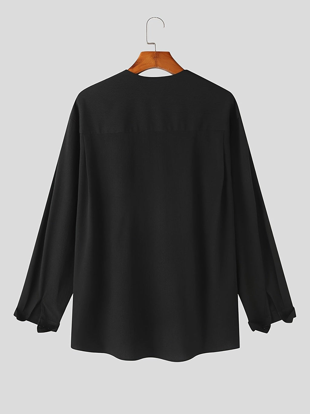 Nigel | Kragenloses V-Neck-Shirt