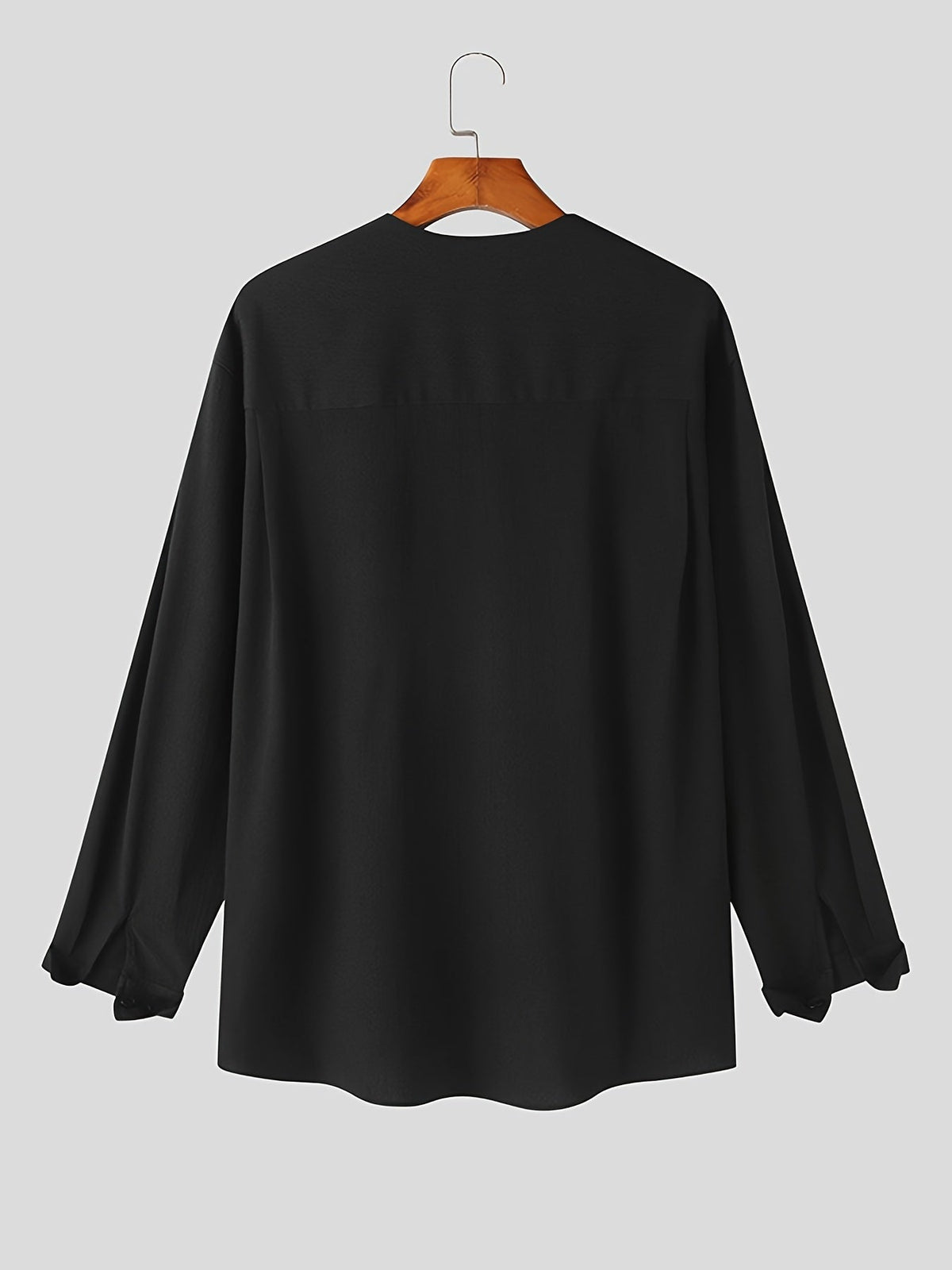 Nigel | Kragenloses V-Neck-Shirt