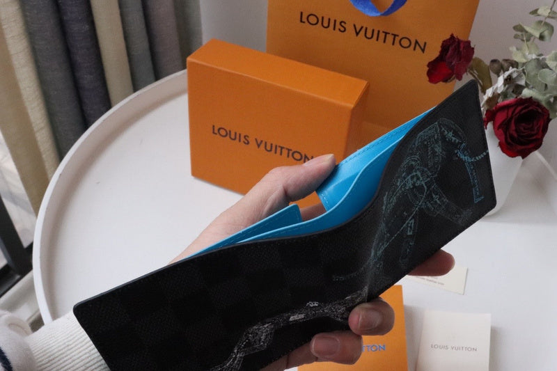 Louis Vuitton Multiple Wallet – Damier Graphite Cities Map Elephant Print