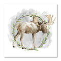 Moose Wreath Gallery-Wrapped Canvas Wall Art