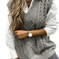 Colleen | Cable-Knit V-Neck Sweater Vest