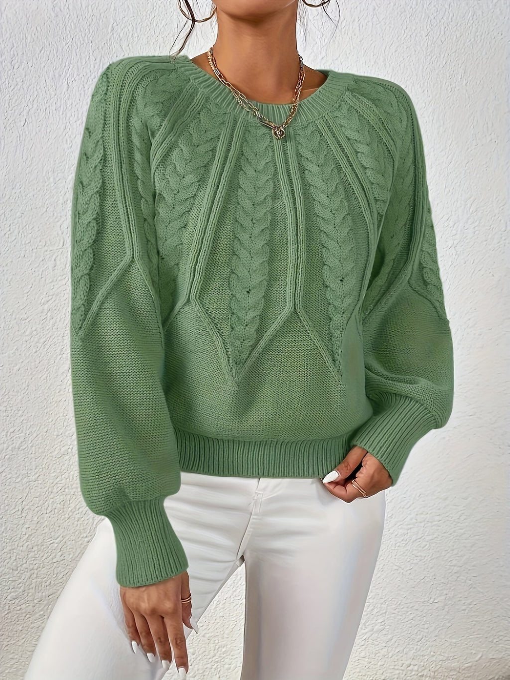Ophelia | Entspannter Zopfmuster-Pullover