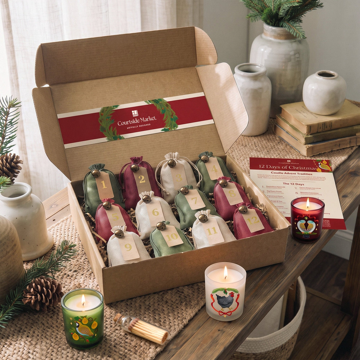 12 Days of Christmas - Candle Advent Calendar Gift Set