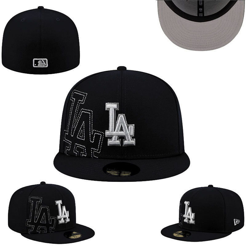 Casquette ajustée 59FIFTY Double Logo New Era Los Angeles Dodgers – Noir