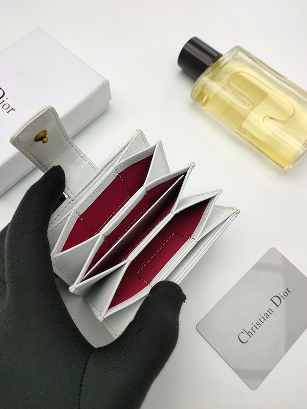 Christian Dior 30 Montaigne Card Holder – Oblique Jacquard Blue White