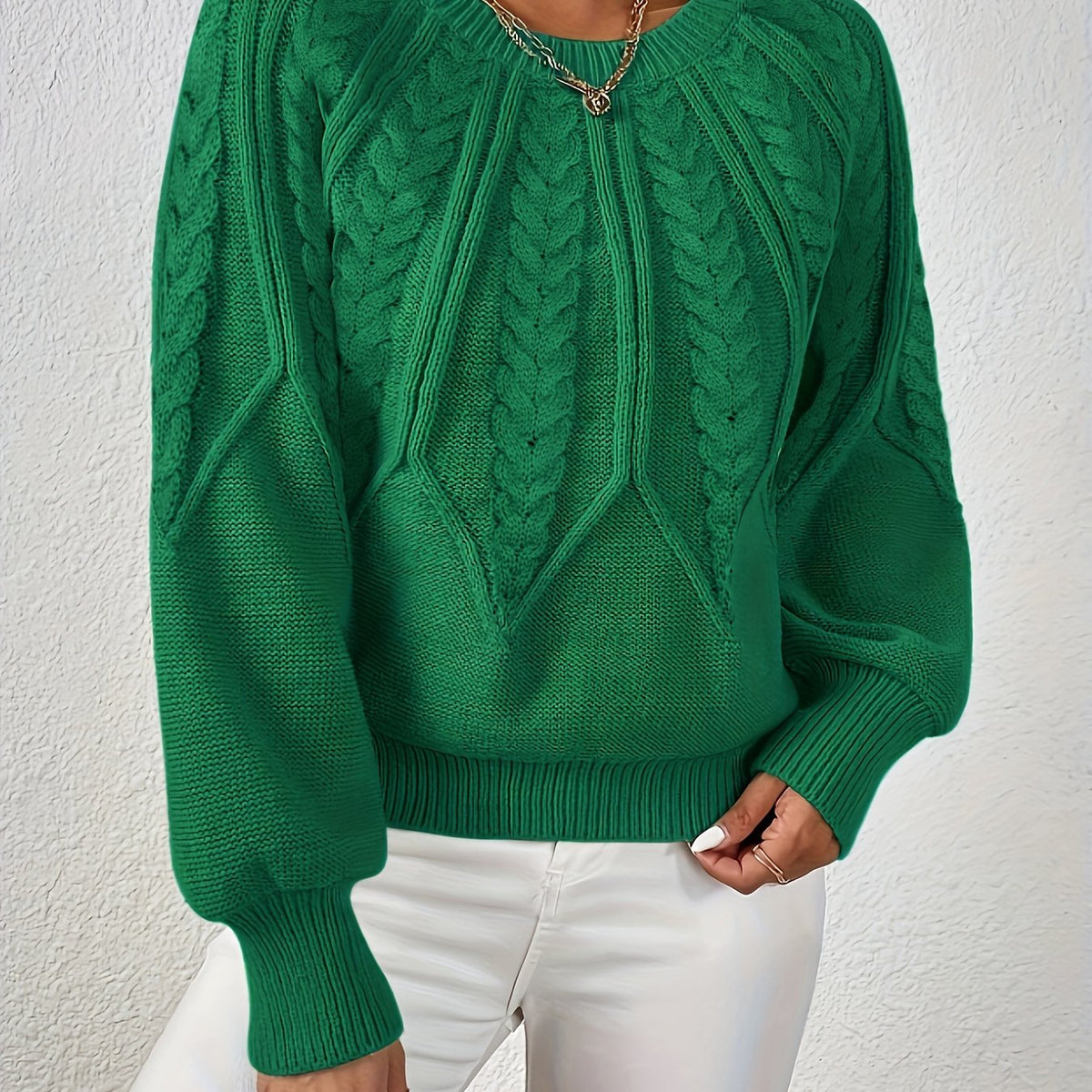 Ophelia | Entspannter Zopfmuster-Pullover