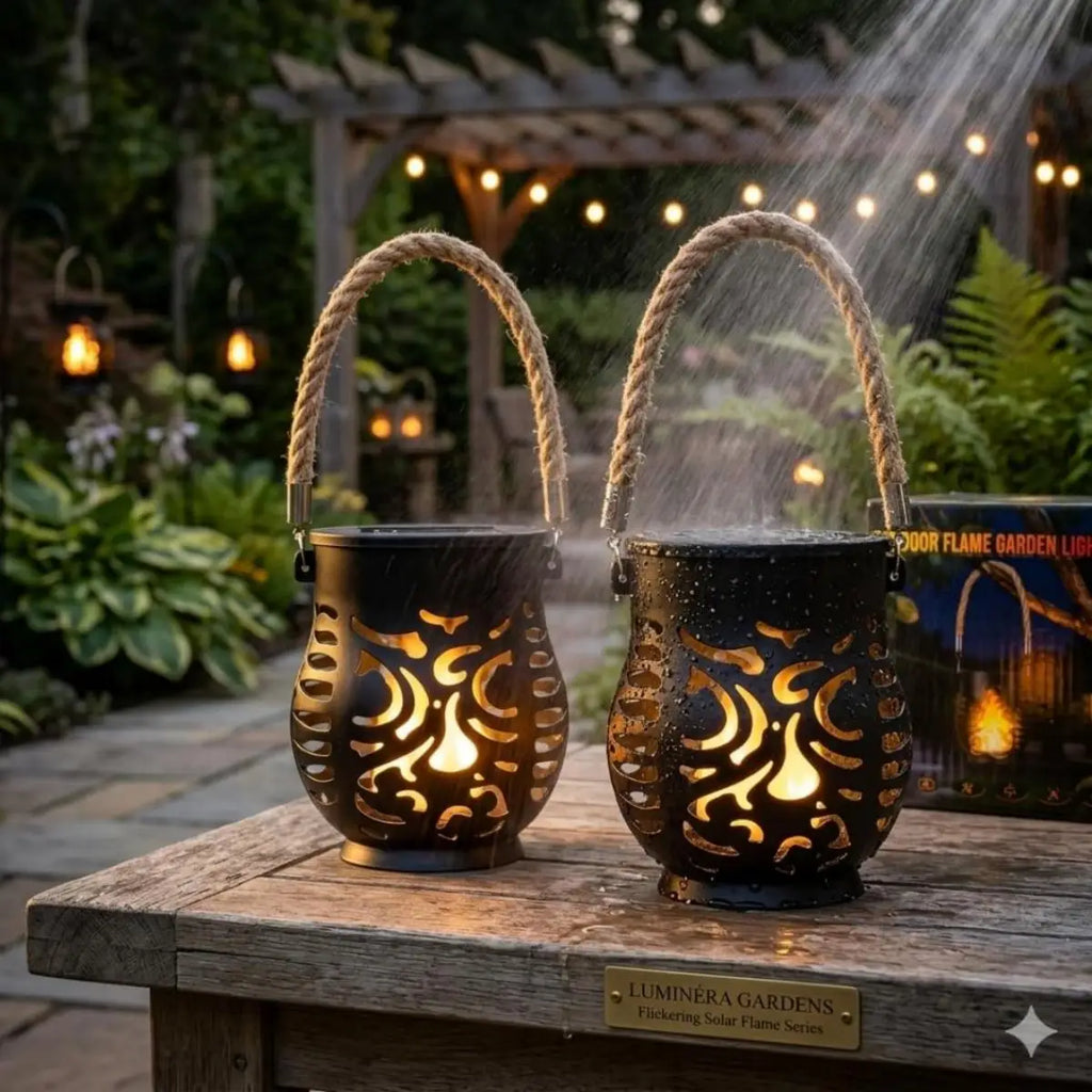 Solar Flame Effect Hanging Lantern