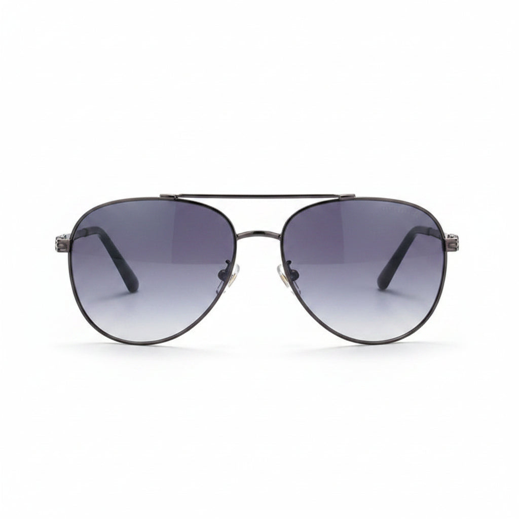 Classic Aviator Sunglasses — Gunmetal & Gradient Blue