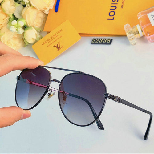 Classic Aviator Sunglasses — Gunmetal & Gradient Blue