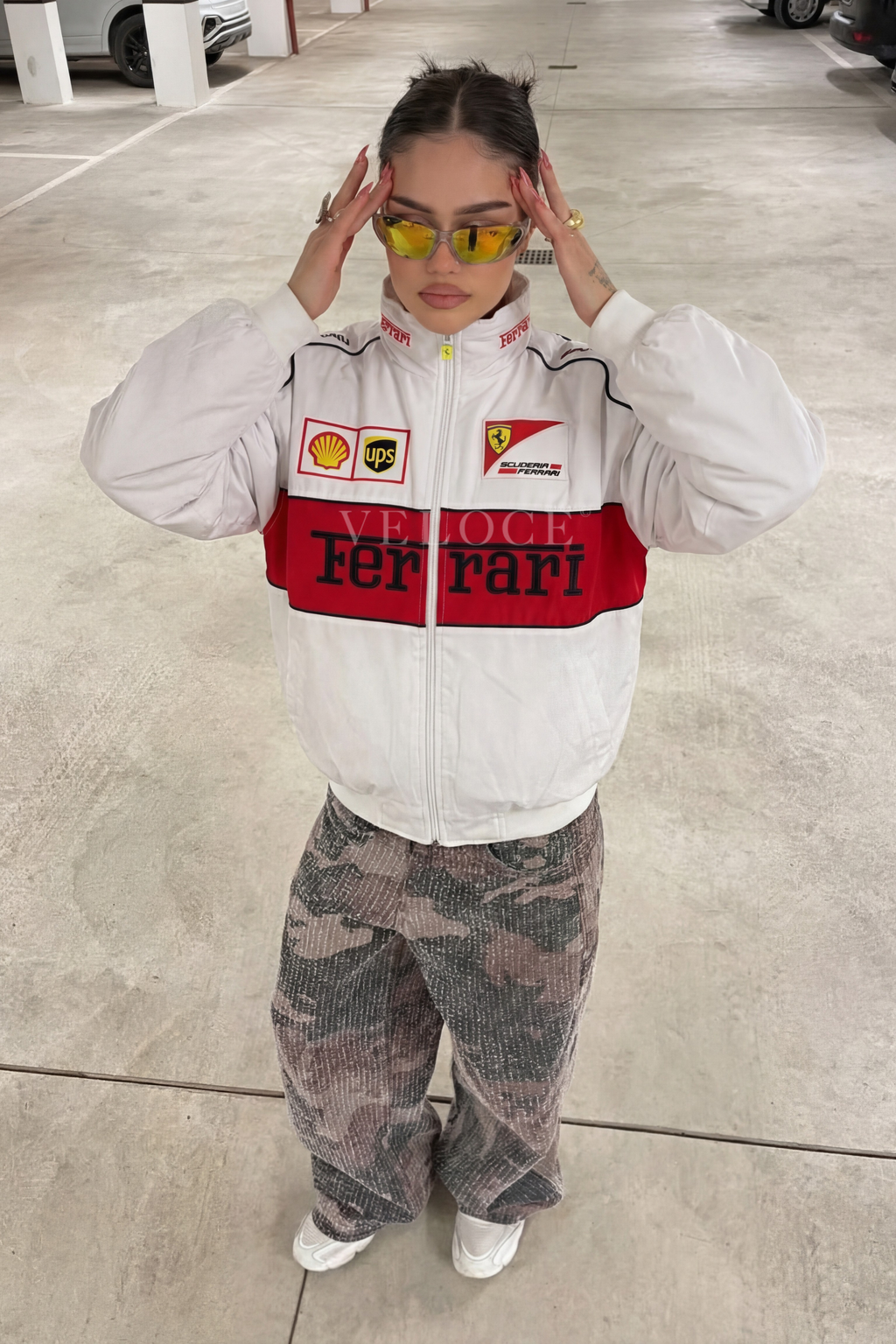 Ferrari F1 Vintage Racing Jacket - White Edition
