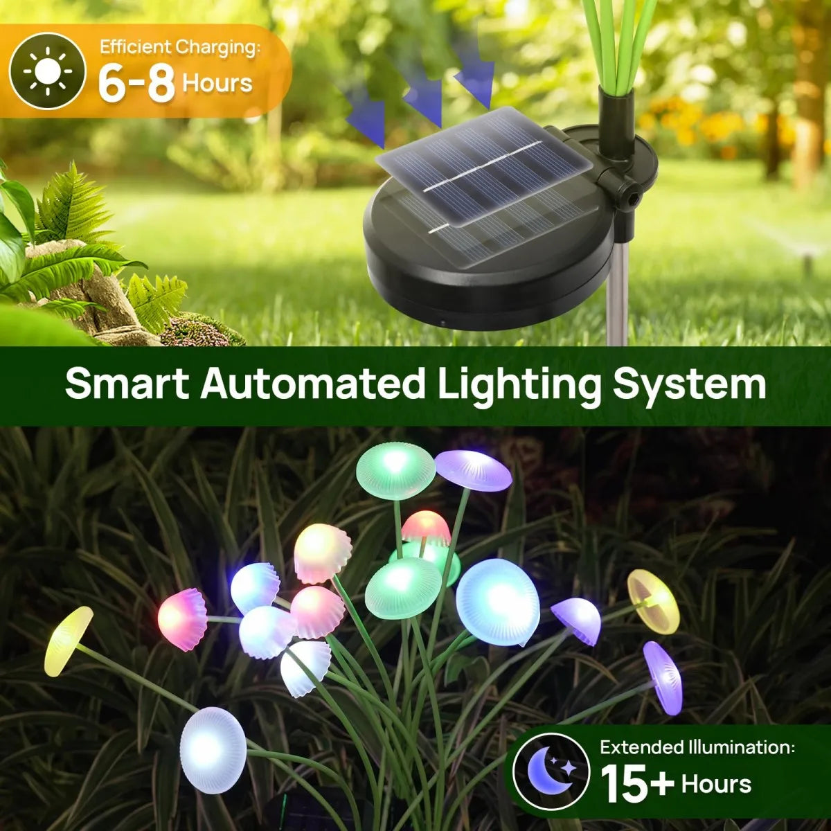 Mushroom Solar Garden Stake Light