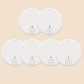 Six-Pack Round Bluetooth Key Finders in White, Black and Mixed Colors with App-Based Audible Locator