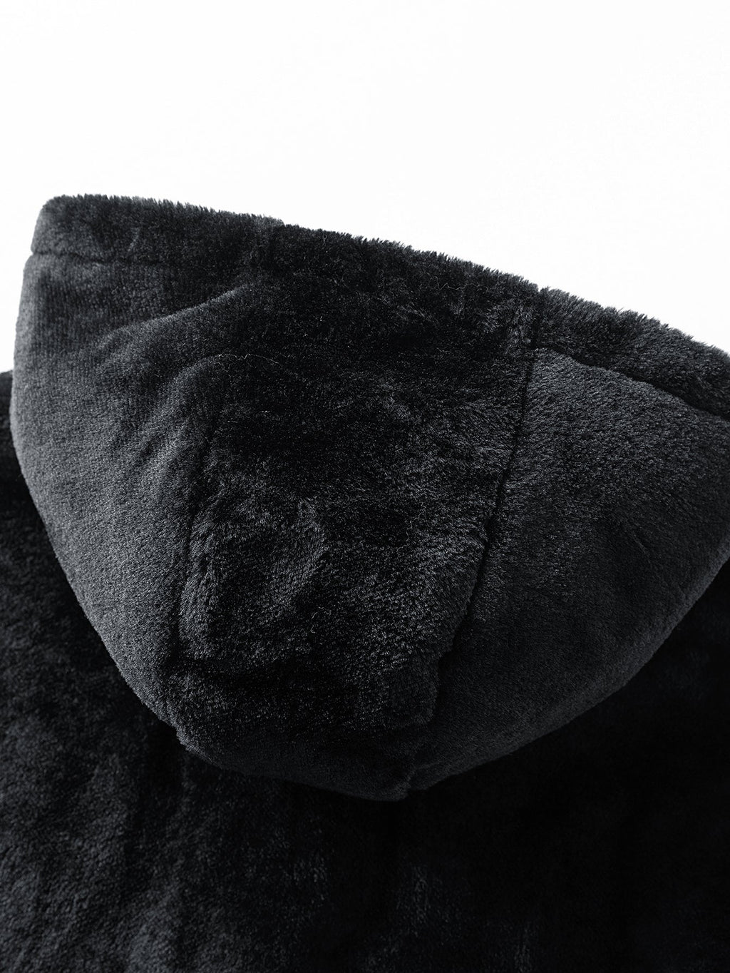 Relax Fit Suede Teddy Zipper Reversible Hooded Coat