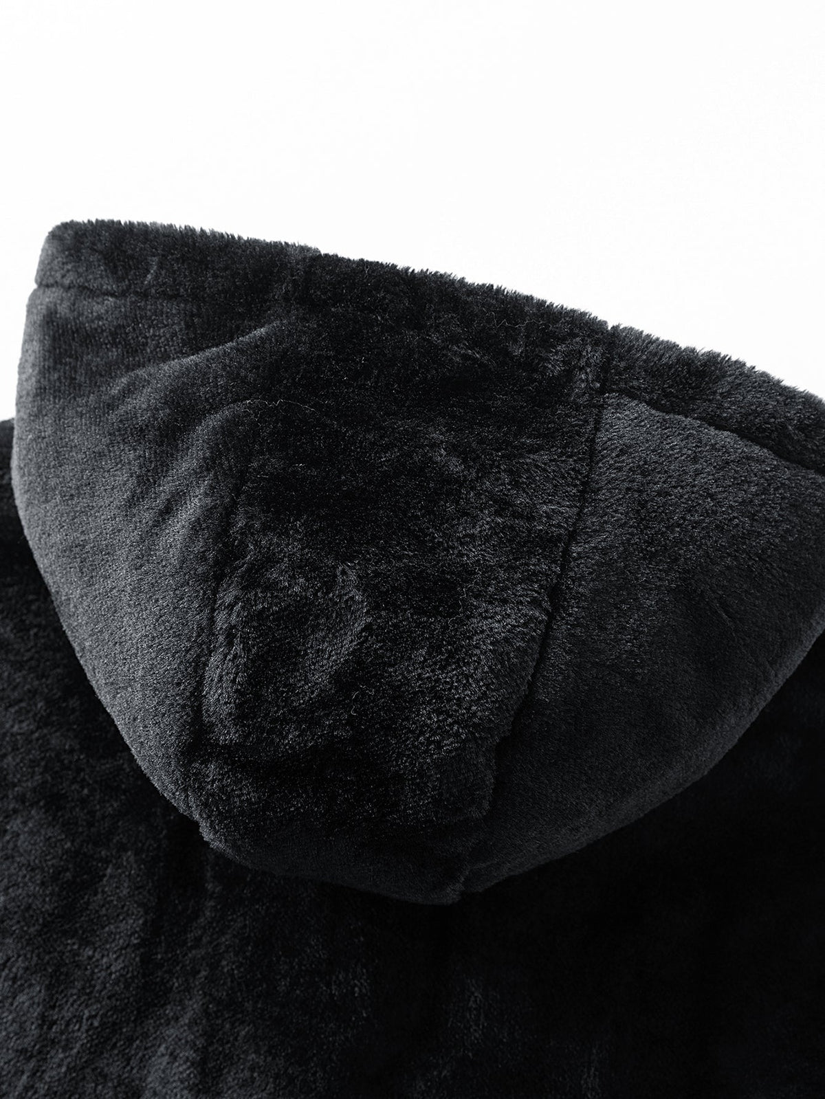 Relax Fit Suede Teddy Zipper Reversible Hooded Coat