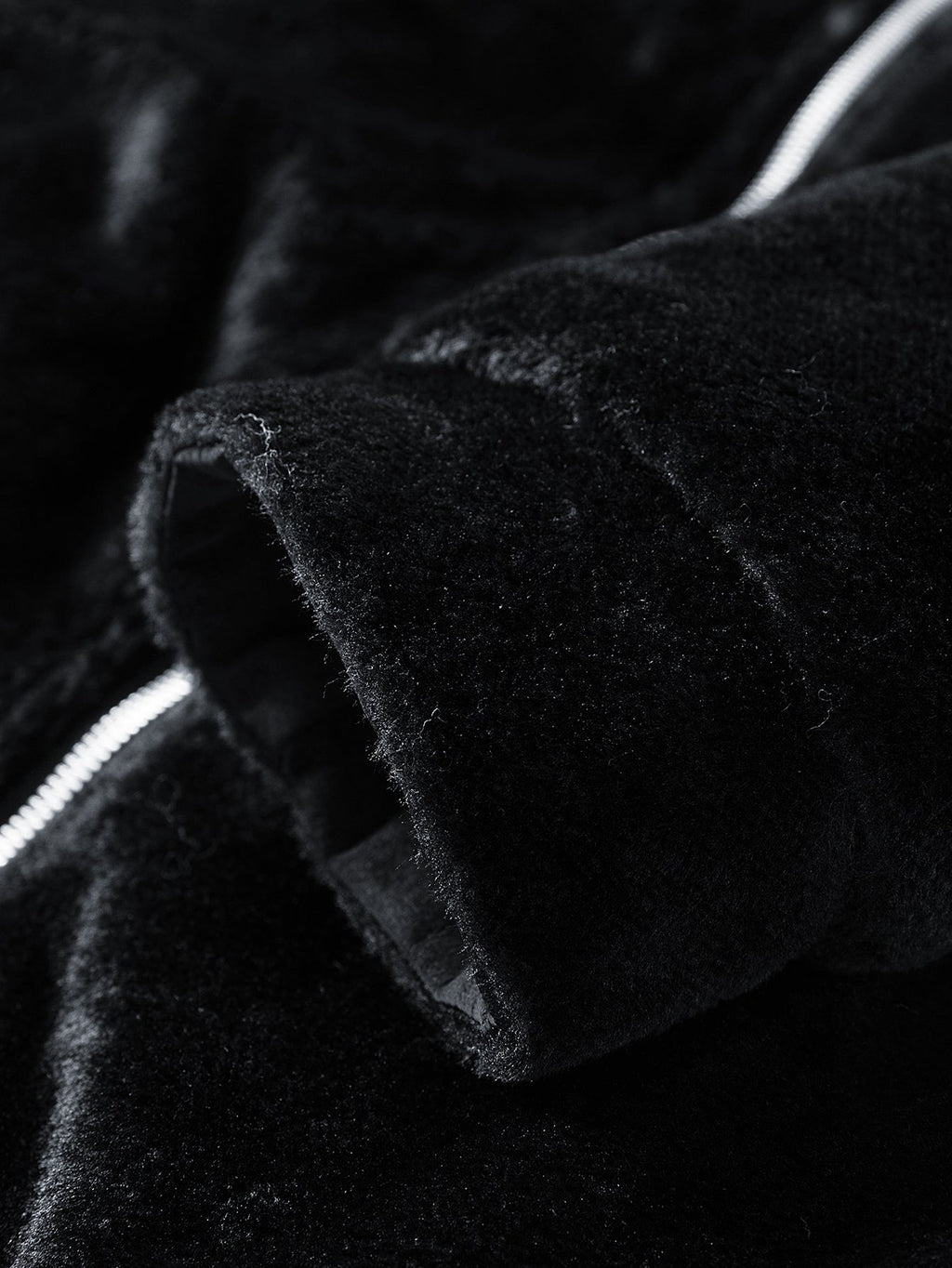 Relax Fit Suede Teddy Zipper Reversible Hooded Coat