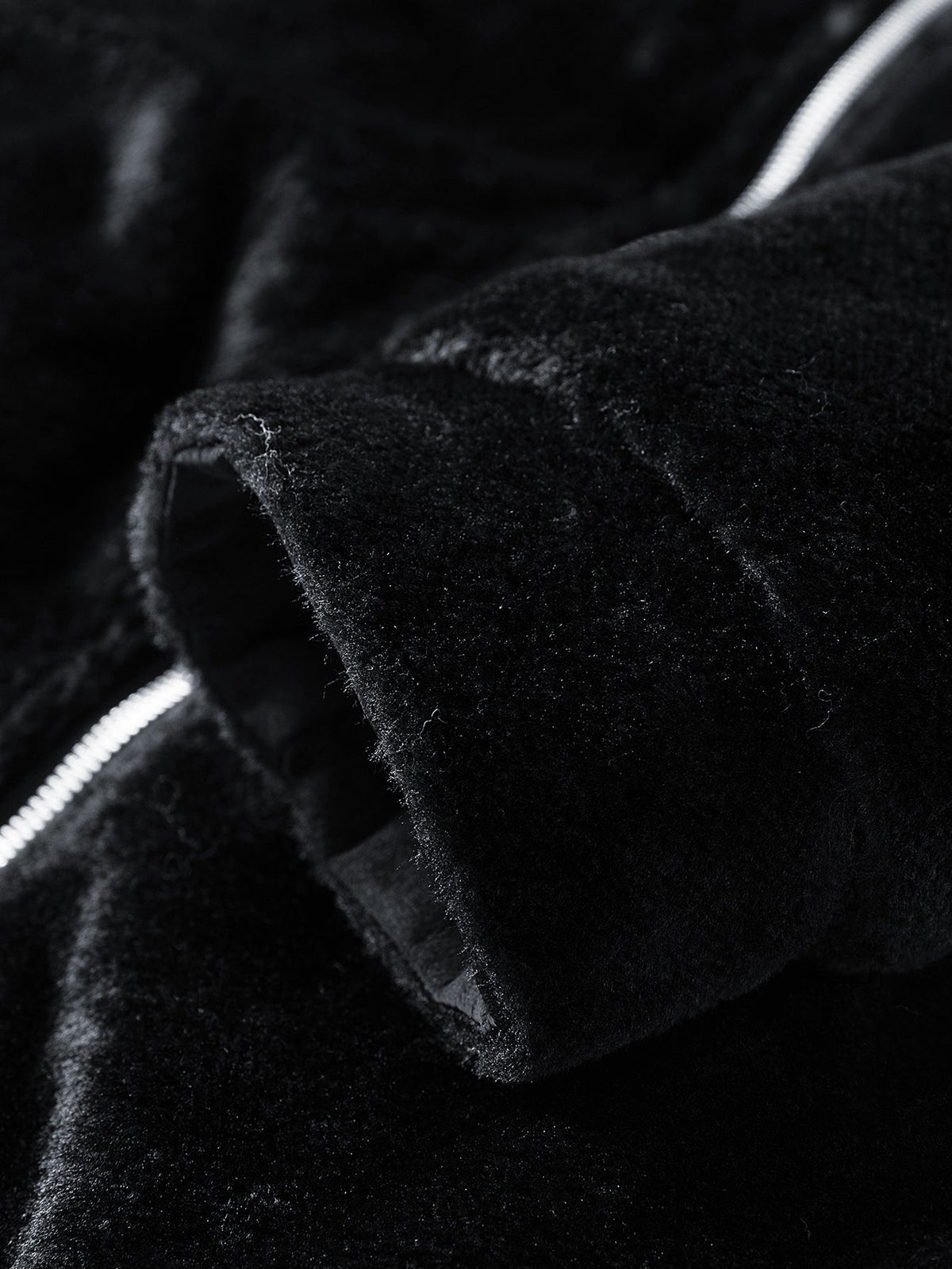 Relax Fit Suede Teddy Zipper Reversible Hooded Coat