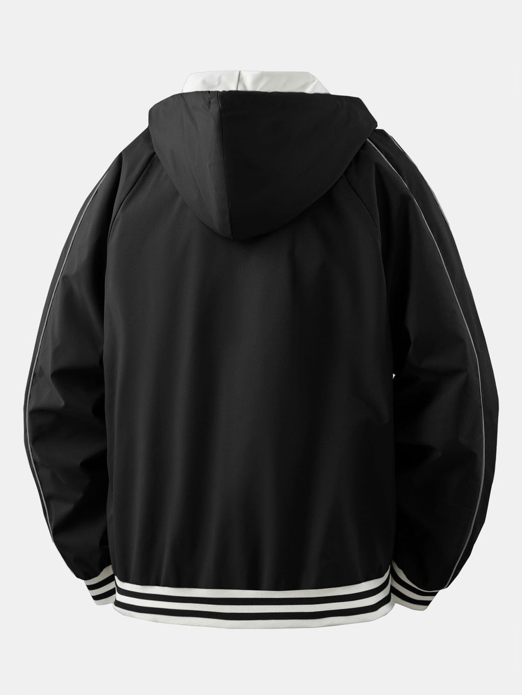 Relaxed Fit Zip-Up Hooded Jacket