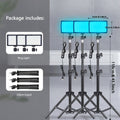LED Video Fill Light Panel Kit with Tripod Stand & RGB Filters, Dimmable 5600K Studio Light for Vlogging