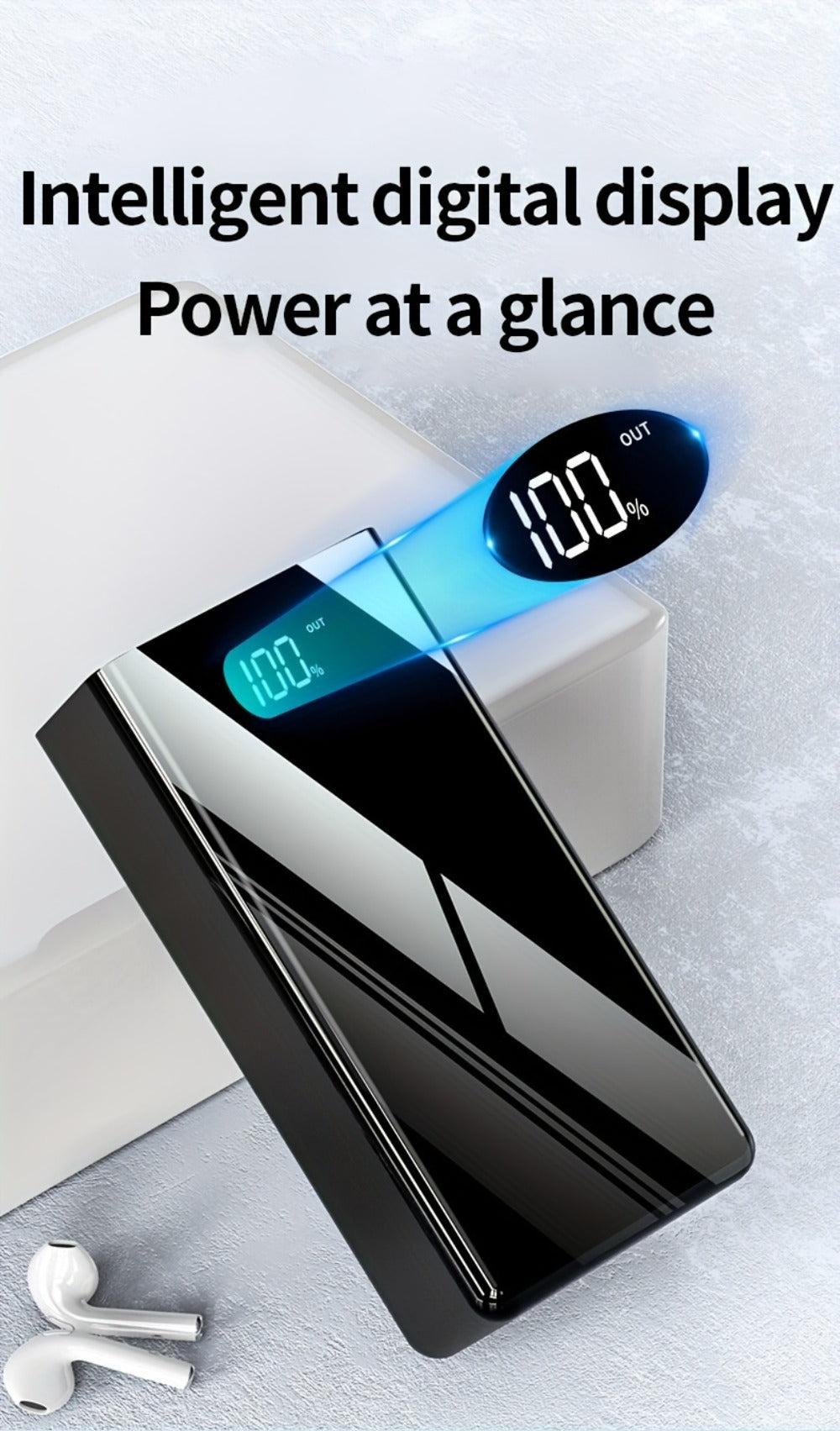 Power Bank 50000mAh 22.5W with Dual Input and Output Ports, Digital Display and LED Flashlight