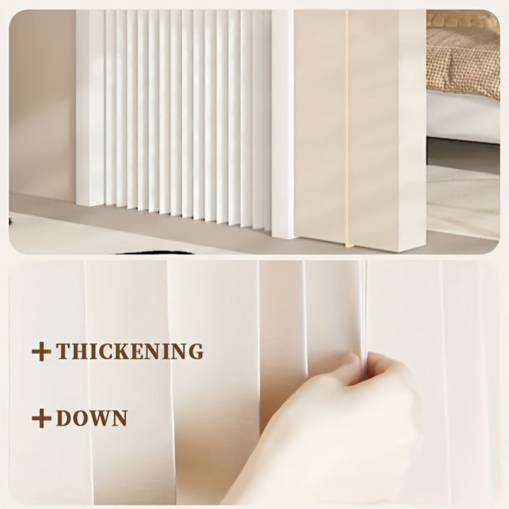 Magnetic Room Divider Curtain Doorway - Rodless Bohemian Striped Door Curtain, 210GSM Thickened Polyester