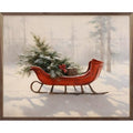 Kendrick Home Beautiful Red Sleigh