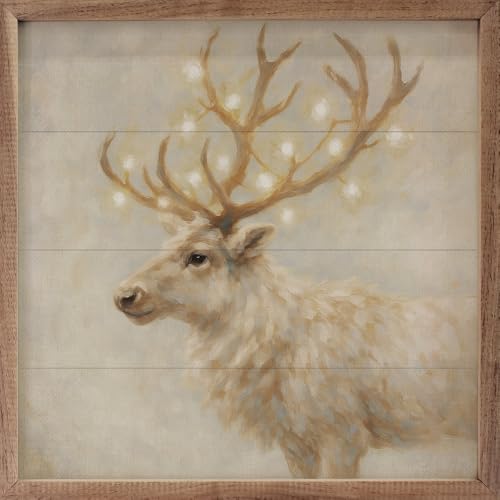 Kendrick Home Holiday White Reindeer