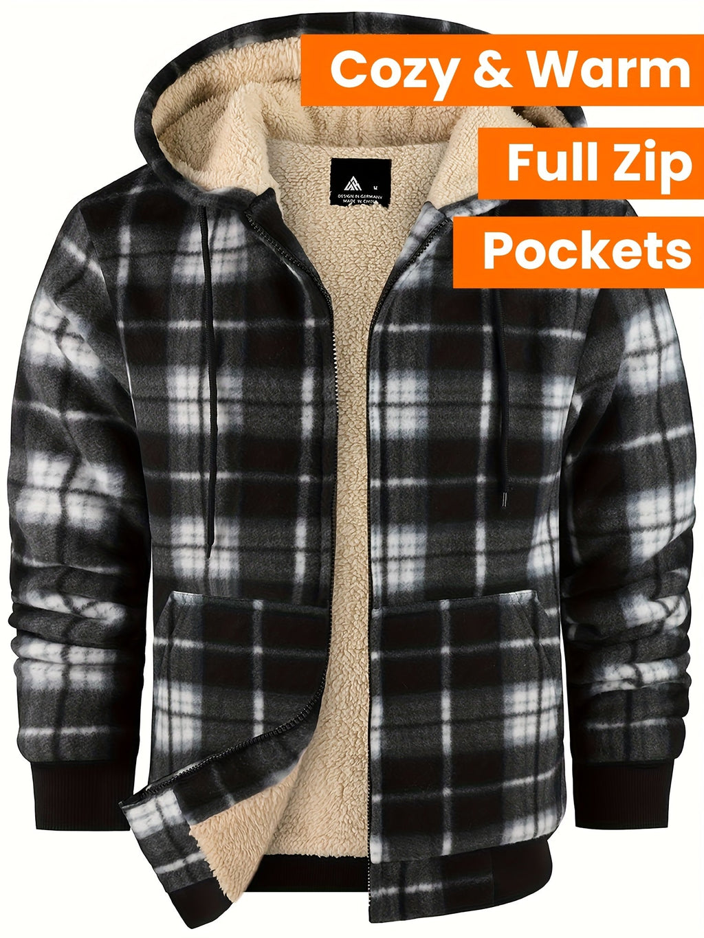 Colton | Gefütterte Hemdjacke mit Sherpa-Kapuze