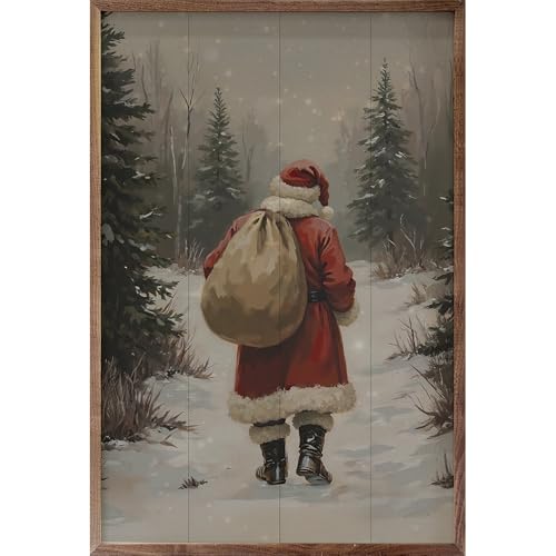 Kendrick Home Santa Claus Walking In Timber