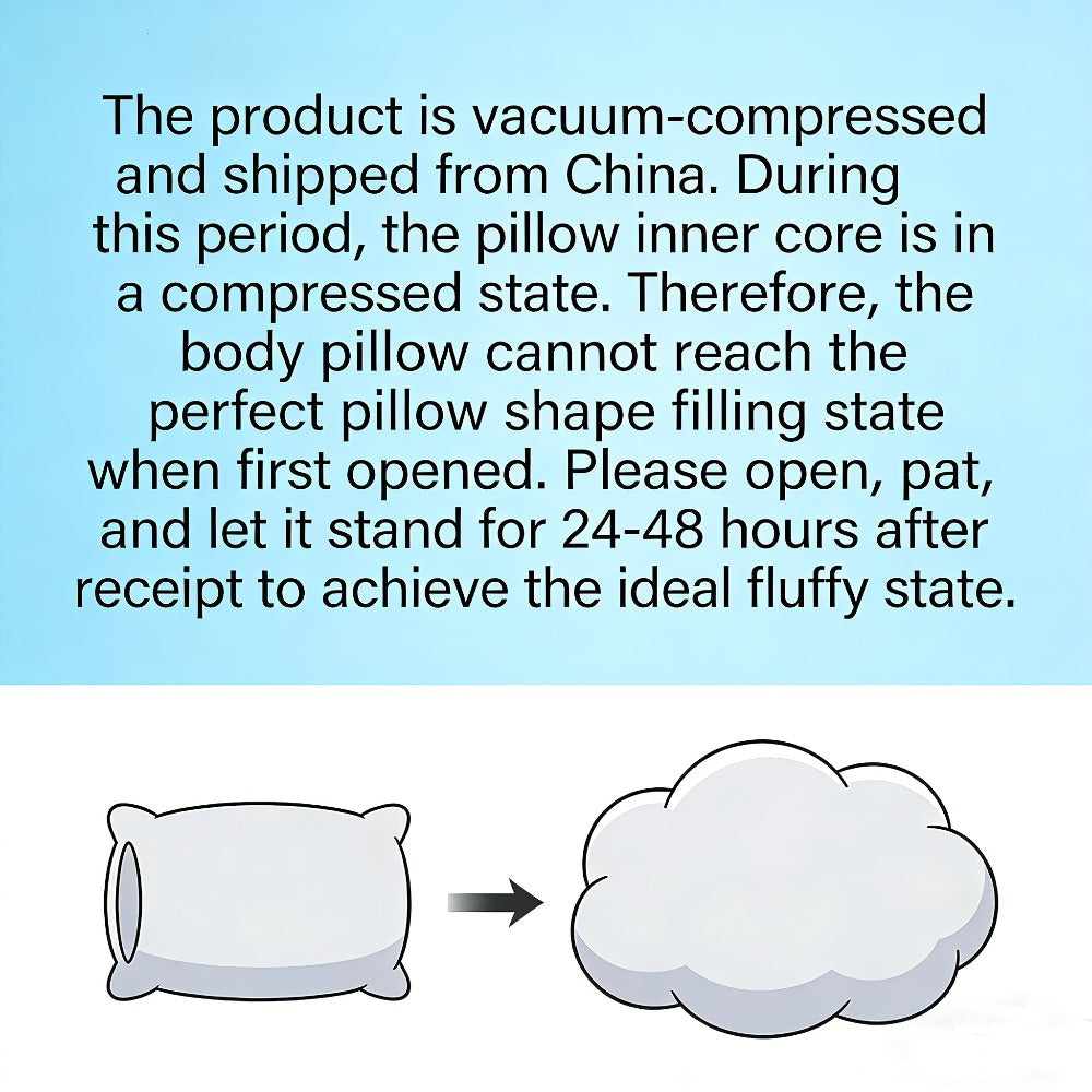 Body Pillow, Memory Foam for Side Sleepers 51 Inch, Firm Support Full for Adults Pregnancy