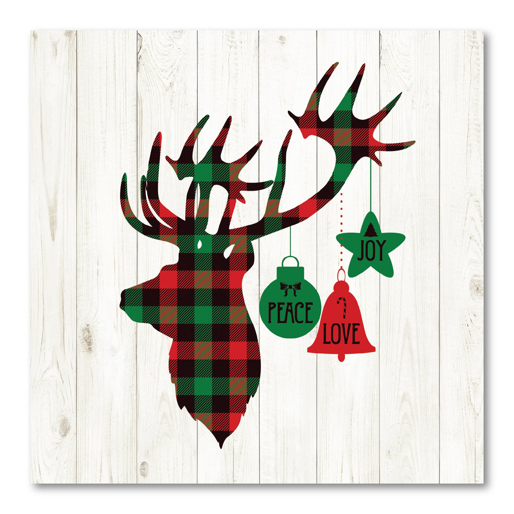 Deer Plaid Gallery-Wrapped Canvas Wall Art