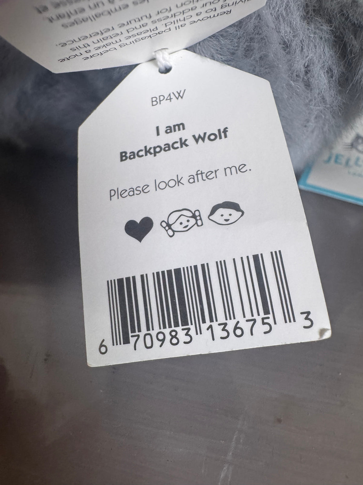 Jellycat Backpack Wolf