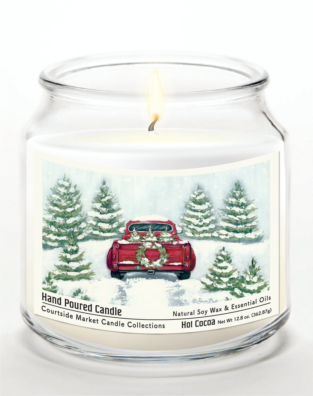 Tree Farm Tradition II 12.8 Oz Candle Glass Jar with Brushed Silver Metal Lid