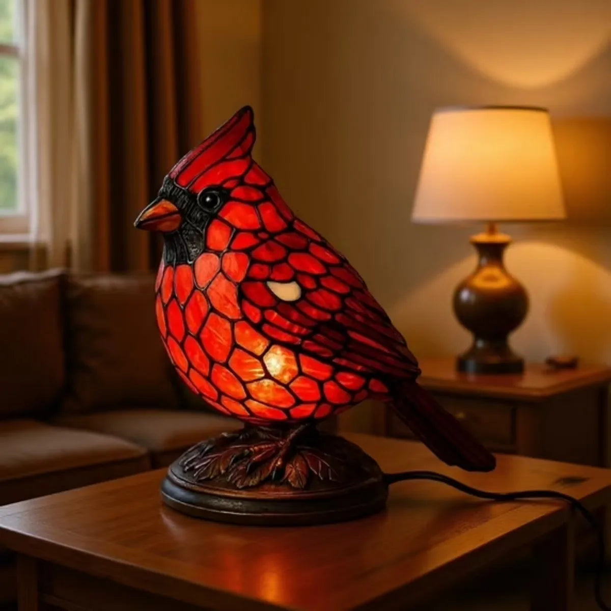 Vintage Red Bird Night Light
