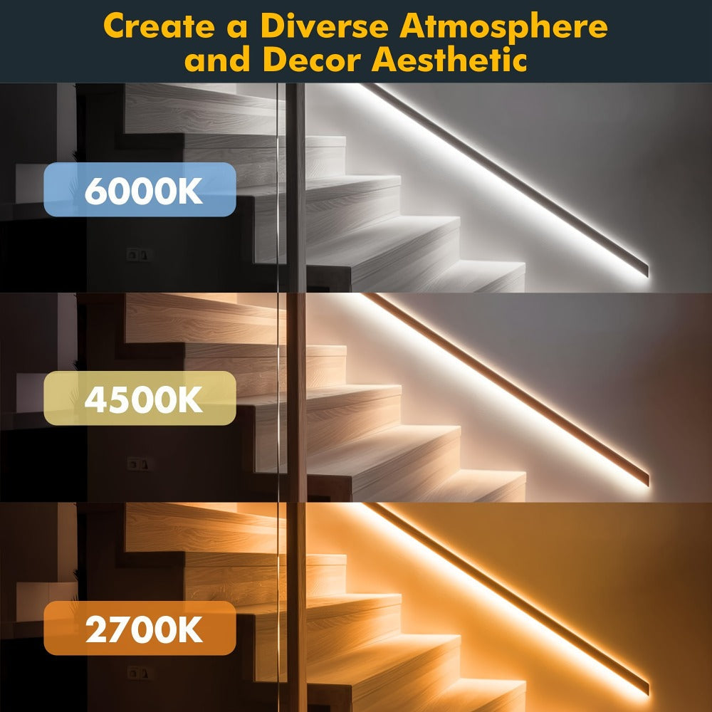 Battery Powered Led Strip Lights in a Rechargeable Design for Staircase