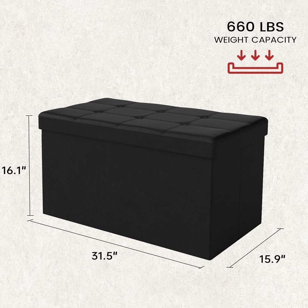 43.5-Inch Upholstered Storage Ottoman Bench with Hidden Storage and Lift-Top Storage