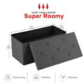 43-Inch Foldable Ottoman Bench with Hidden Storage and Lift-Top Storage for Living Room