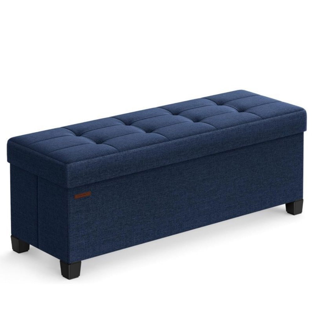 43.3-Inch Foldable Storage Ottoman Bench with Upholstered Top, Hidden Compartment and Six Colors