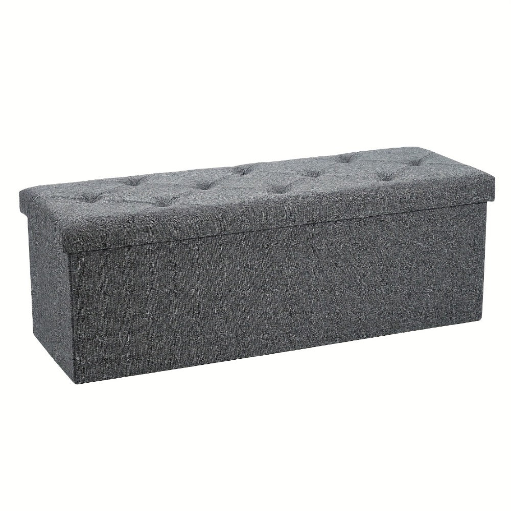 43-Inch Upholstered Ottoman Bench with Hidden Storage and Lift-Top Storage