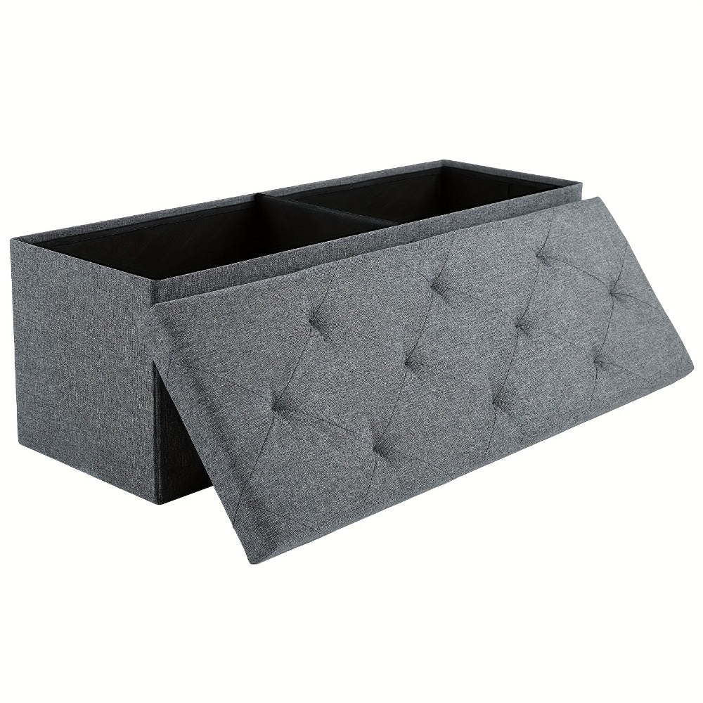 43-Inch Upholstered Ottoman Bench with Hidden Storage and Lift-Top Storage