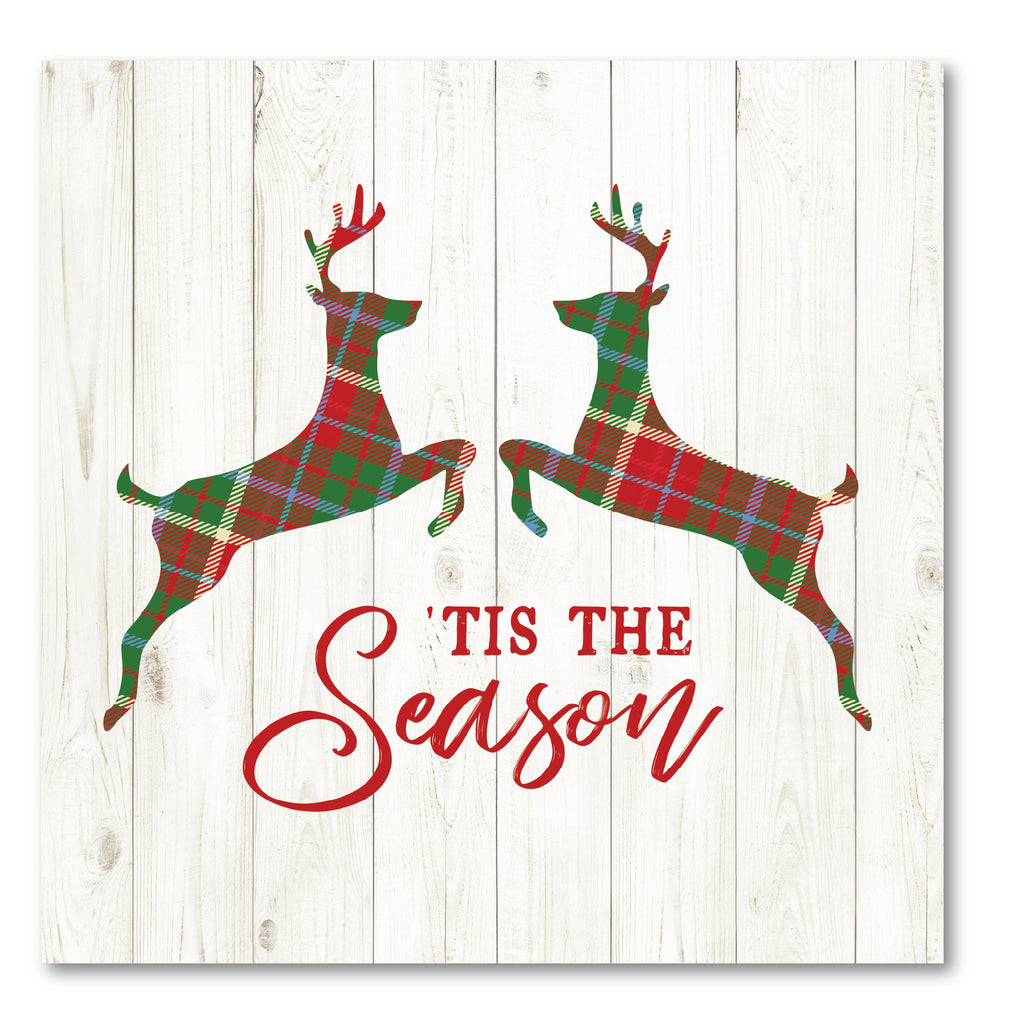 Plaid Reindeer Gallery-Wrapped Canvas Wall Art