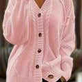 Harlow | Cable-Knit Button Cardigan