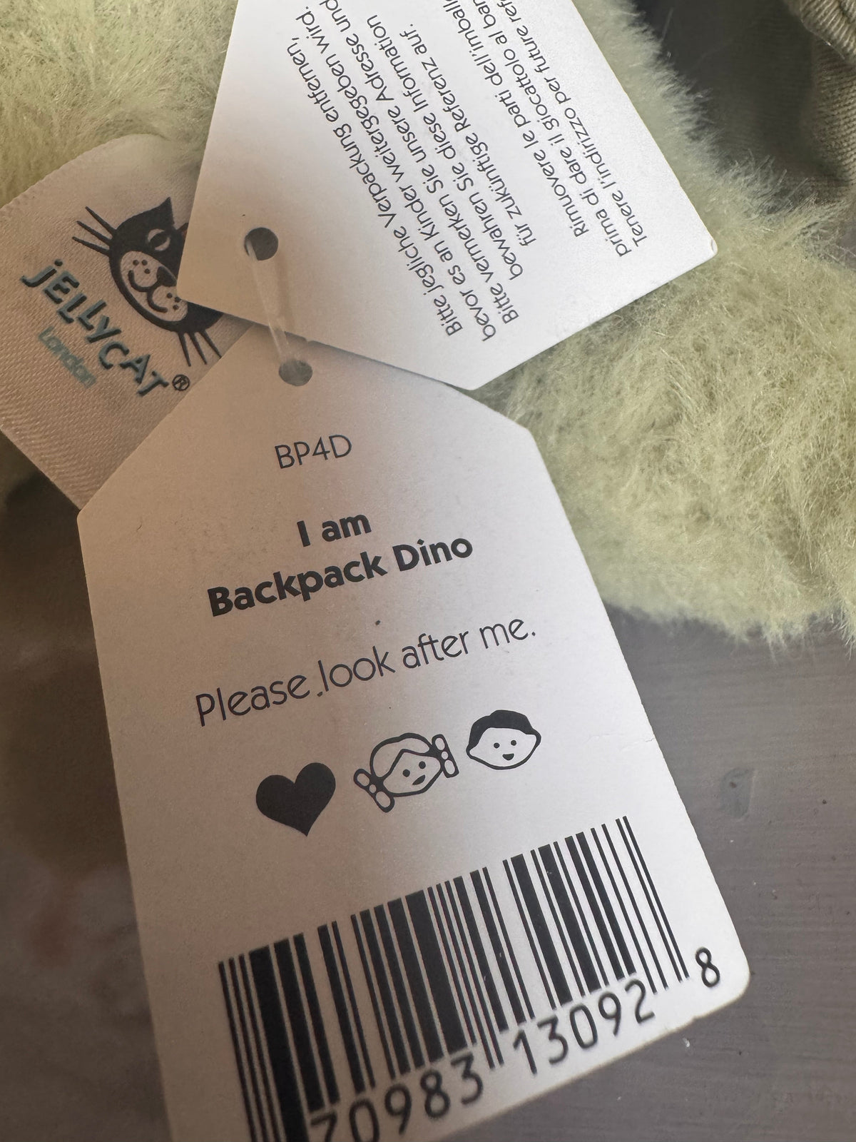 Jellycat Backpack Dino