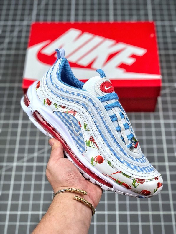 Nike Air Max 97 Cherry – White / Blue Gingham / Red