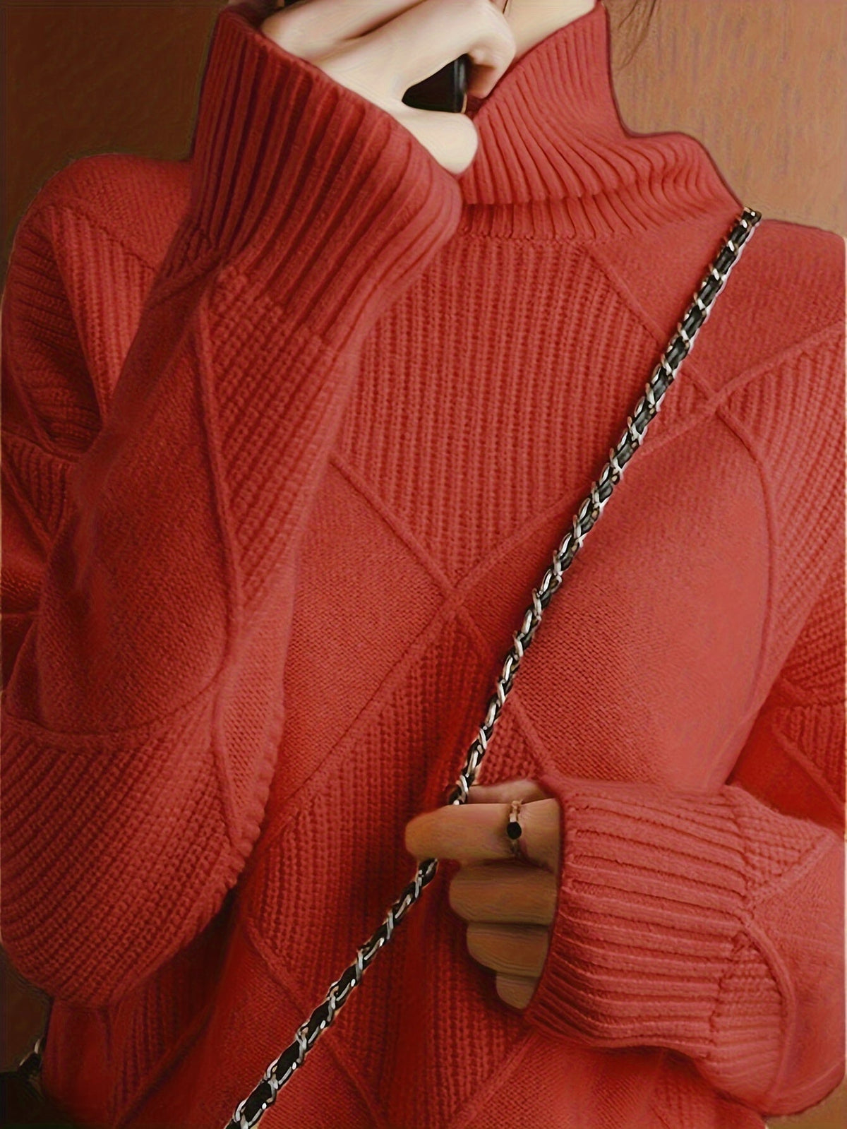 Freya | Strukturierter Rollkragenpullover
