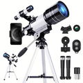 70 mm Refractor Telescope Kit with Five Color Labels, Tripod, Phone Holder and Two Eyepieces