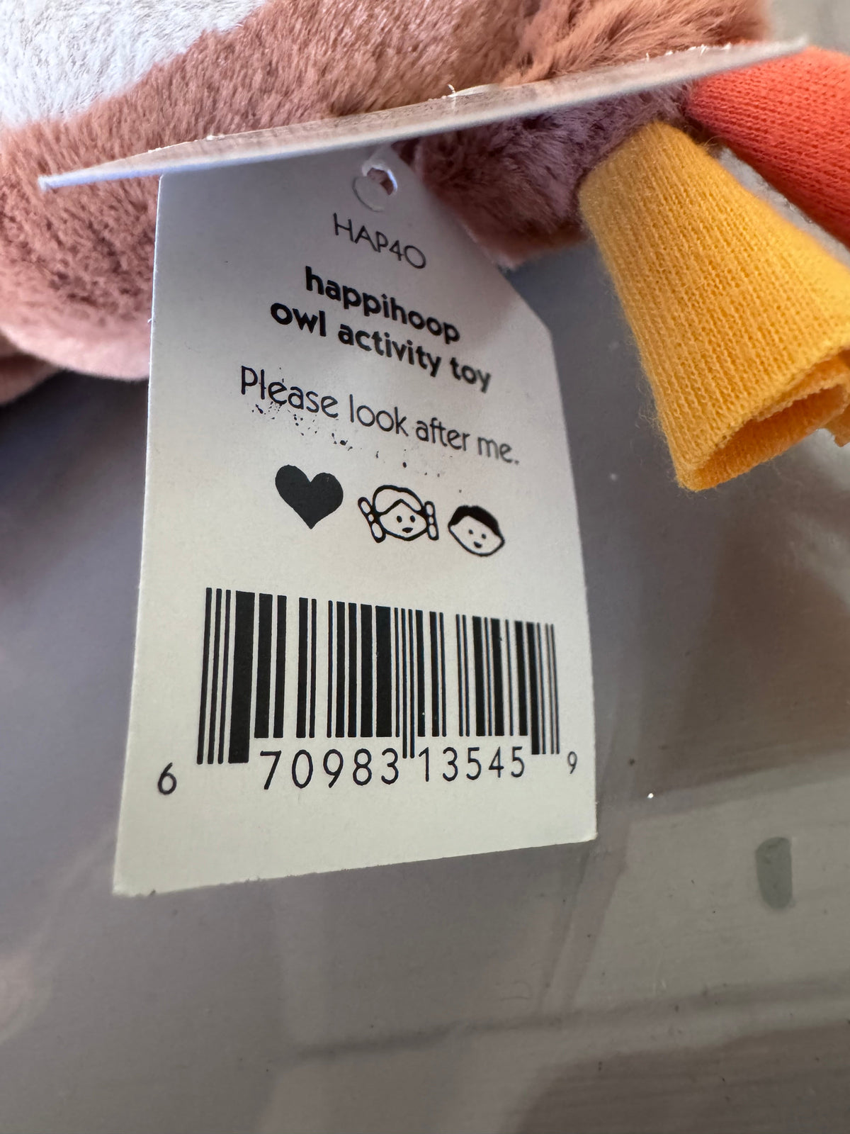 Jellycat Happihoop Owl Activity Toy