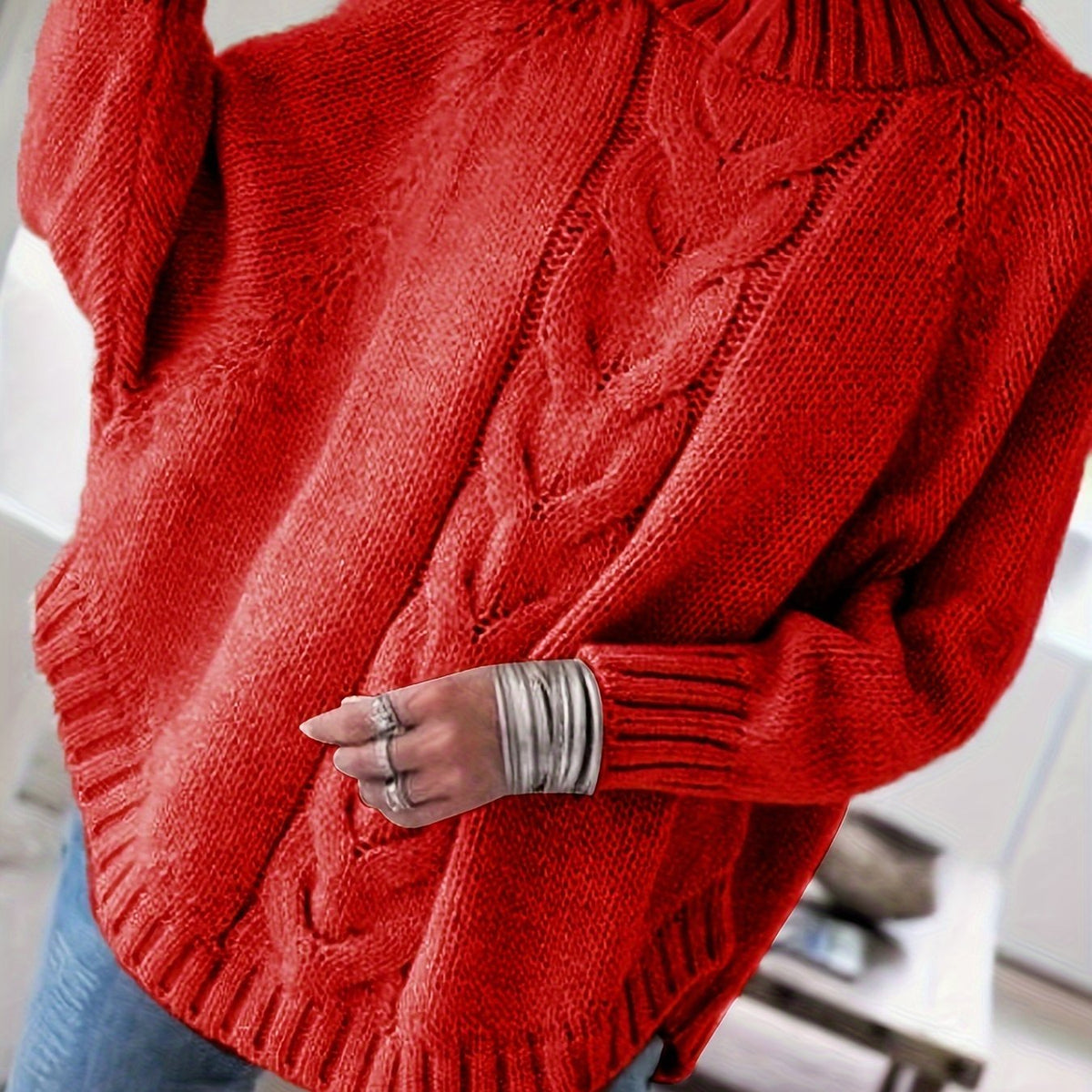 Judith | Cable-Knit High-Neck Sweater
