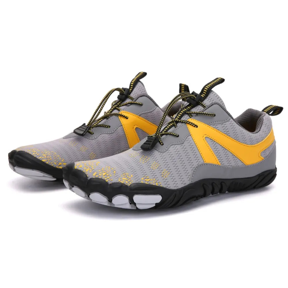 Breathable Mesh Athletic Shoes with Elastic Lock Laces for Men